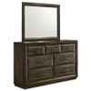 Atlas 7-drawer Bedroom Dresser and Mirror Set Dark Oak / CS-215973M