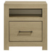 Hendricks 1-drawer Nightstand Bedside Table with Cubby Light Oak / CS-222652