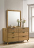 Bennett 6-drawer Bedroom Dresser and Mirror Set Light Oak / CS-222903M