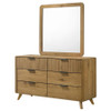 Bennett 6-drawer Bedroom Dresser and Mirror Set Light Oak / CS-222903M