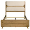 Bennett 62-inch Queen Upholstered Panel Bed Cream and Light Oak / CS-222901Q