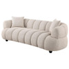 Whitney Contemporary Channel Tufted Boucle Upholstered Sofa / CS-503721