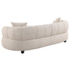 Whitney 2-Piece Contemporary Channel Tufted Boucle Sofa Set Pebble / CS-503721-S2