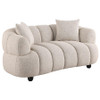 Whitney 2-Piece Contemporary Channel Tufted Boucle Sofa Set Pebble / CS-503721-S2