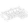 Amara 2-Piece Upholstered Sectional Sofa / CS-551911-SETB
