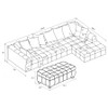 Amara 4-Piece Upholstered Sectional Sofa / CS-551911-SET