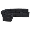 Hagen Upholstered Power Reclining Sectional Sofa Steel Grey / CS-600500P