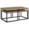 Straden 3-piece Engineered Wood Coffee Table Set Mango and Black / CS-700144