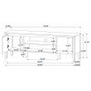 Thori 63-inch 2-door TV Stand Media Console Dark Brown / CS-701672