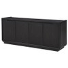 Leandro 72-inch 4-door TV Stand Media Console Burnished Black / CS-704633