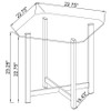 Cronin Square Tempered Glass Top Side End Table Chrome / CS-706567