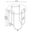 Beller Round Tempered Glass Top End Side Table Chrome / CS-710907