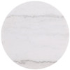 Jason Round White Marble Top Side End Table Greige / CS-711417