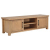 Beasley 2-Door 71-Inch Wood TV Stand Media Console Golden Oak / CS-723323