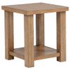 Beasley Square Wood End Side Table With Shelf Golden Oak / CS-723327