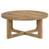 Kessler Round Sculptural Wood Coffee Table Light Oak / CS-735988