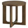 Kessler Round Sculptural Wood End Table Brown / CS-735997