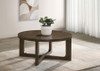 Kessler Round Sculptural Wood Coffee Table Brown / CS-735998
