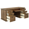 Altidore 68-inch 7-drawer Executive Home Office Desk Distressed Brown / CS-800795