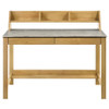 Besler 47-inch SmartTop Writing Desk with Shelf Cement and Natural / CS-801075
