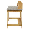 Besler 47-inch SmartTop Writing Desk with Shelf Cement and Natural / CS-801075