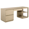 Harkes 75-inch 3-drawer Computer Desk with Adjustable Shelf Light Elm / CS-800797