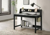 Besler 47-inch SmartTop Writing Desk with Shelf Grey Stone and Black / CS-801076