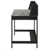 Besler 47-inch SmartTop Writing Desk with Shelf Grey Stone and Black / CS-801076