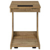 Ralston C-Shaped Lift-Top Sofa Side Table With Casters Mango / CS-930292