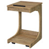 Ralston C-Shaped Lift-Top Sofa Side Table With Casters Mango / CS-930292