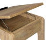 Ralston C-Shaped Lift-Top Sofa Side Table With Casters Mango / CS-930292