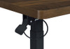 Westpark Pneumatic Adjustable C-Shape Side Table with Casters Dark Pine / CS-930302