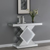 Andorra Infinity Mirror LED Entryway Console Table Silver / CS-953333