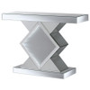 Andorra Infinity Mirror LED Entryway Console Table Silver / CS-953333