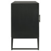 Riddell 4-door Wood Reeding Accent Cabinet Matte Black / CS-959631