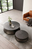 Airdrie - Modern Antique Grey Round Coffee Table Set / VGVC-CT2169-SET