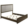 Atlas 63-inch Eastern King Upholstered Panel Bed Grey and Dark Oak / CS-215971KE