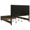 Atlas 63-inch Eastern King Upholstered Panel Bed Grey and Dark Oak / CS-215971KE