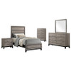 Watson Five-piece Twin Bedroom Set Light Taupe / CS-215911T-S5
