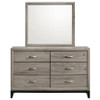 Watson 6-drawer Bedroom Dresser and Mirror Light Taupe / CS-215913M