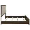 Atlas 63-inch California King Upholstered Panel Bed Grey and Dark Oak / CS-215971KW