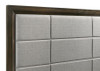 Atlas 63-inch California King Upholstered Panel Bed Grey and Dark Oak / CS-215971KW
