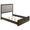 Atlas 63-inch Queen Upholstered Panel Bed Grey and Dark Oak / CS-215971Q