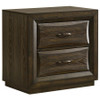 Atlas 2-drawer Bedroom Nightstand Bedside Table Dark Oak / CS-215972