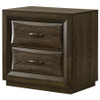 Atlas 2-drawer Bedroom Nightstand Bedside Table Dark Oak / CS-215972