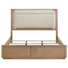 Leanne Eastern King LED Panel Bed Off White and Light Oak / CS-223131KE
