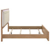 Leanne Eastern King LED Panel Bed Off White and Light Oak / CS-223131KE