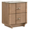 Leanne 2-drawer Sinter Stone Top Nightstand Light Oak / CS-223132