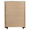 Leanne 5-drawer Sinter Stone Top Chest of Drawers Light Oak / CS-223135