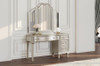 Evangeline 4-drawer Vanity Desk Makeup Table Silver Oak / CS-223397